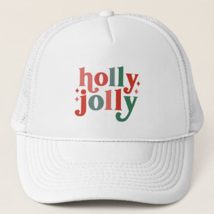 Holly Jolly - Retro Vakantietypografie Trucker Pet