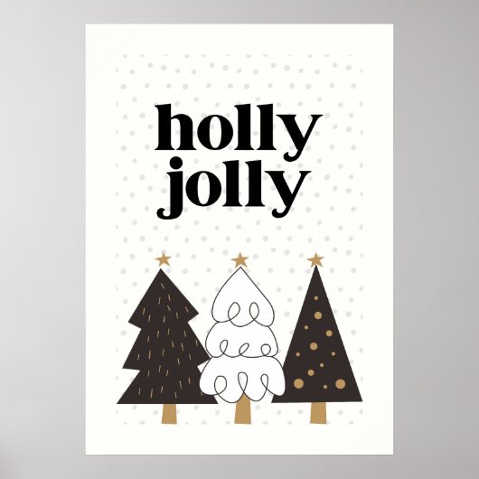 Holly Jolly Scandinavian Christmas Poster (Voorkant)