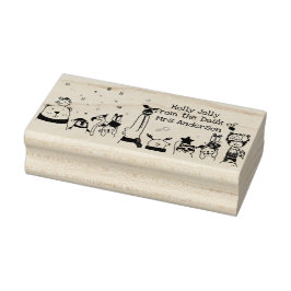 Holly Jolly Schattige Winterdieren Leraar Rubberstempel