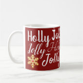 Holly Jolly Script & GingerBrood Kerstmis Koffiemok (Links)