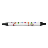 Holly Jolly Snowman Zwarte Inkt Pen (Voorkant)