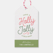 Holly Jolly Stripes kerstcadeaus Cadeaulabel (Voorkant)