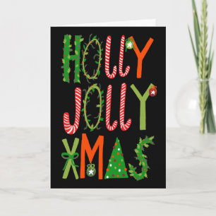 HOLLY JOLLY Sweet Holiday Kerstmis Kaart