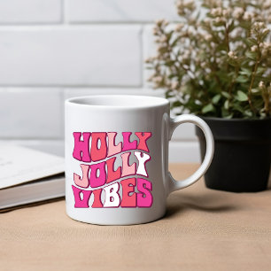 Holly jolly vibes : Noël Boire du café Mug