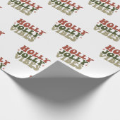 Holly Jolly Vibes Retro 1960 kerstcadeau Cadeaupapier (Hoek)