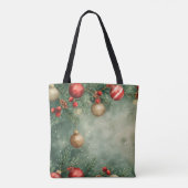 Holly Jolly Waterverf Canvas tas (Achterkant)