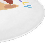 Holly Jolly Welsh Corgi Chopping Board Snijplank (Hoek)