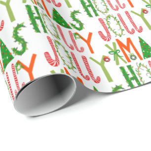 HOLLY JOLLY XMAS Sweet Holiday Kerstmis Cadeaupapier