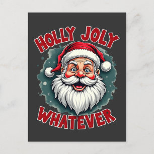 Holly Joly Wat voor Grappige Kerstman Kerstmis Briefkaart