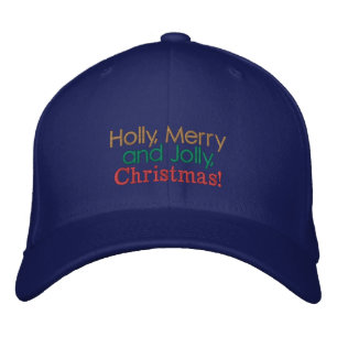 Holly, Joyeux et Jolly Noël Casquette brodé