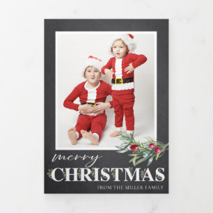 Holly Joyeux Noël Triple Photo Noël