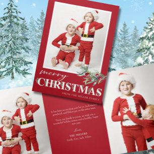 Holly Joyeux Noël Triple Photo Noël