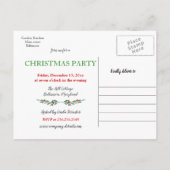 Holly | Kerstdiner | Vrijdag Aankondigingskaart (Achterkant)