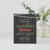 Holly | Kerstdiner | Vrijdag Aankondigingskaart (Staand voorkant)