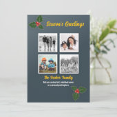 Holly kerstKaart (Staand voorkant)