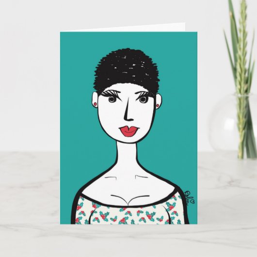 Holly Kerstmis Kaart (Voorkant)