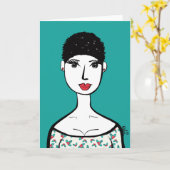 Holly Kerstmis Kaart (Gele Bloem)