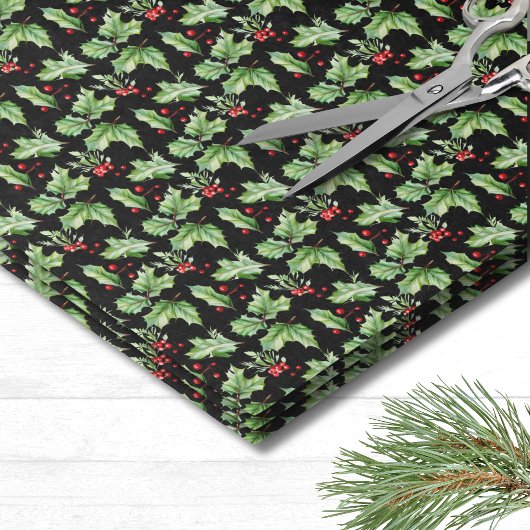 Holly Kerstmis Tissuepapier