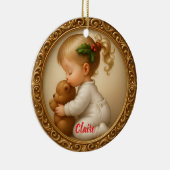 Holly-Kissed Snuggle Keramisch Ornament (Rechts)