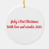 Holly-Kissed Snuggle Keramisch Ornament (Achterkant)