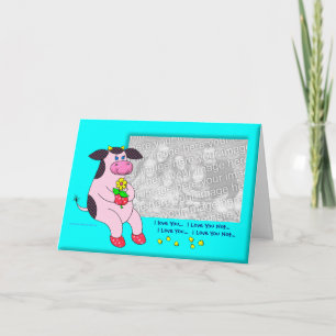 Holly Koe: "Hou van je, hou van je, hou van je" Feestdagen Kaart