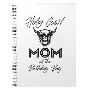 Holly Koe Mama van de Verjaardag Boy Highland Koe Notitieboek
