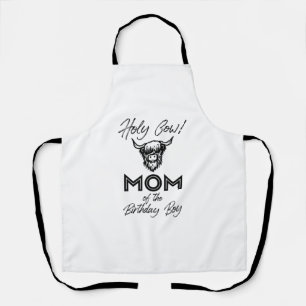 Holly Koe Mama van de Verjaardag Boy Highland Koe Schort