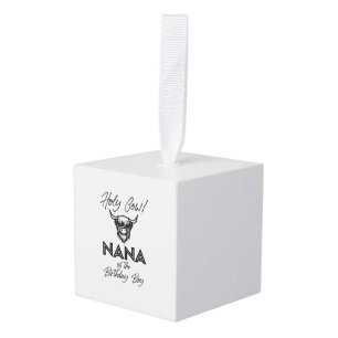 Holly Koe Nana van de Birthday Boy Highland Koe 1 Kubus Ornament