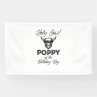 Holly Koe Poppy van de Birthday Boy Highland Koe 1 Spandoek