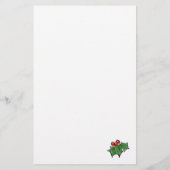 Holly laat bessen klassieke rode buffel plaid briefpapier (Achterkant)