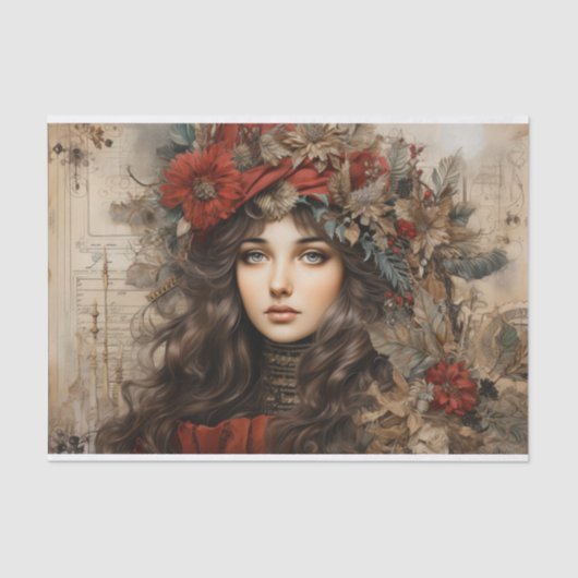  Holly Lady Decoupage Tissuepapier (Voorkant)