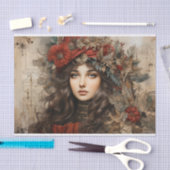  Holly Lady Decoupage Tissuepapier (Craft)