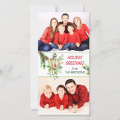 Holly Lantern Christmas Feestdagenkaart (Voorkant)