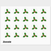 Holly Leaf Ronde Sticker (Vel)