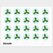 Holly Leaf Ronde Sticker (Vel)