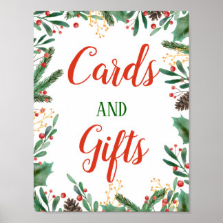 Holly Leaves Berry | Kaarten en weddenschappen Poster