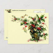 Holly Leaves Briefkaart (Voorkant / Achterkant)