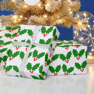 Holly Leaves Cadeaupapier