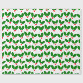 Holly Leaves Cadeaupapier (Vlak)