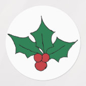 Holly Leaves Clipart Clip Art Holly Leaves Labels (Design 1)