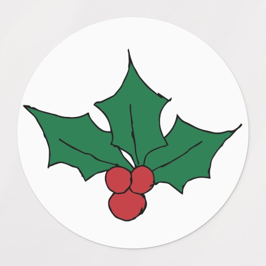 Holly Leaves Clipart Clip Art Holly Leaves Labels (Design 1)