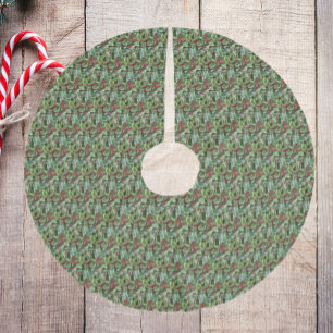 Holly Leaves en Red Berries Pattern Holiday Kerstboom Rok
