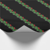 Holly Leaves, Holly berries, Kerstmis Cadeaupapier (Hoek)