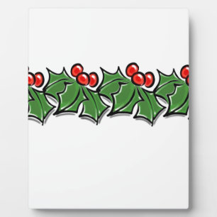 Holly Leaves, Holly berries, Kerstmis Fotoplaat