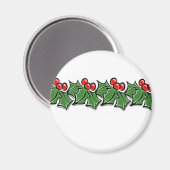 Holly Leaves, Holly berries, Kerstmis Magneet (Voorkant / Achterkant)