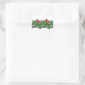 Holly Leaves, Holly berries, Kerstmis Vierkante Sticker (Tas)