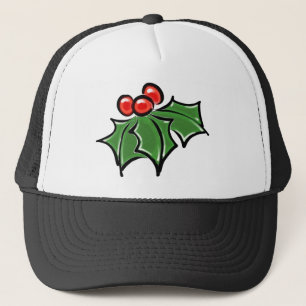 Holly Leaves, Holly berries, prettige vakantie bot Trucker Pet