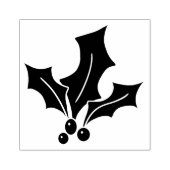 Holly Leaves met bessen Rubberstempel (Afrduk)