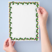 Holly Lights kerstBriefpapier Flyer (Hand)