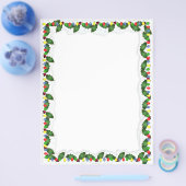 Holly Lights kerstBriefpapier Flyer (Enkel)